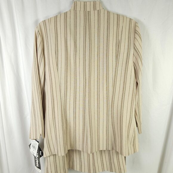 NWT VTG Perceptions Womens Beige Ivory 3 Piece Skirt Suit Set  Size 10 - Picture 2 of 16